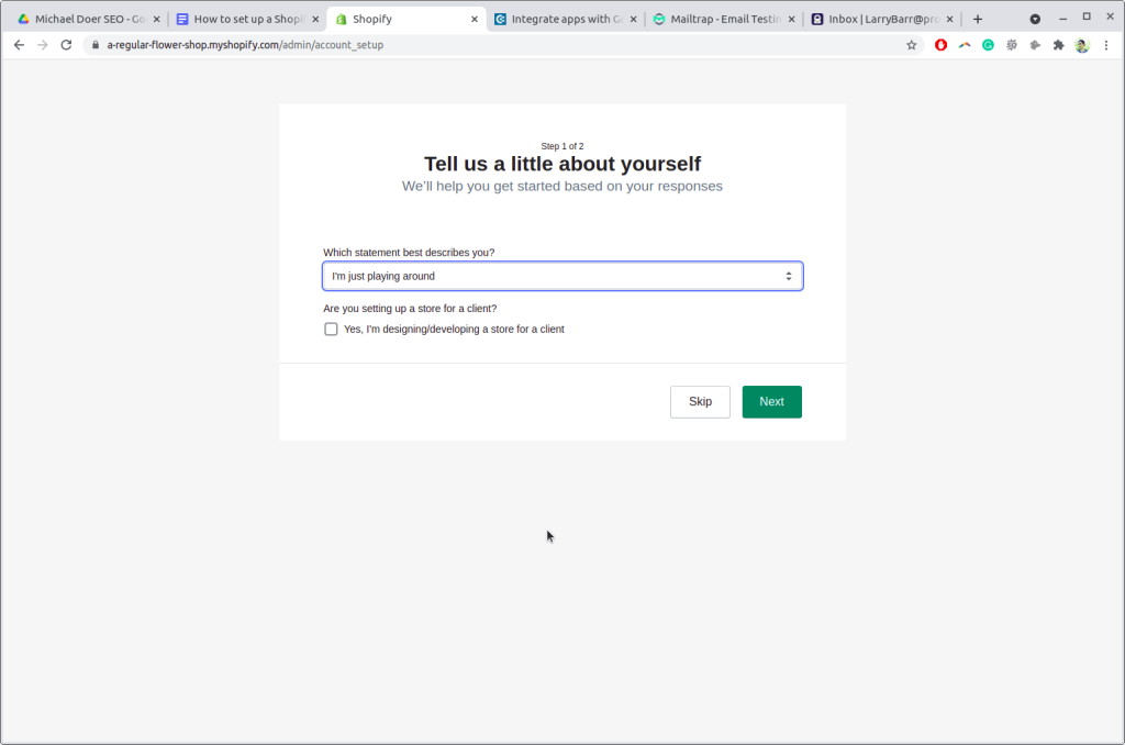 Log in to your Shopify account