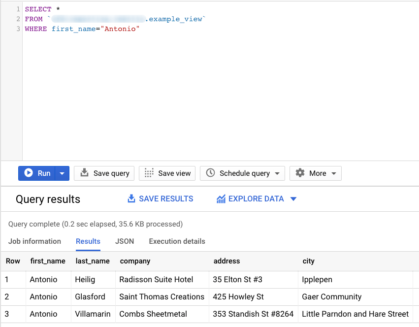 WHERE clause query example