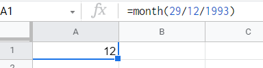 Convert month using MONTH function (other date formats)
