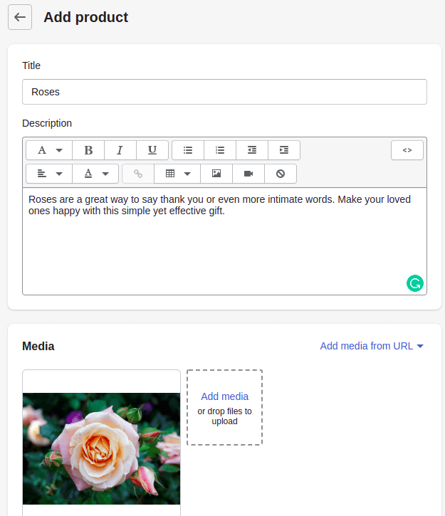 Add an item to your Shopify store