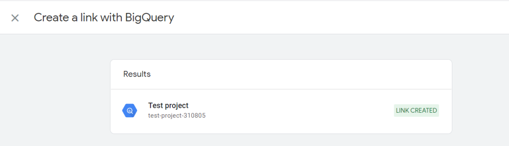 GA4 linked to BigQuery