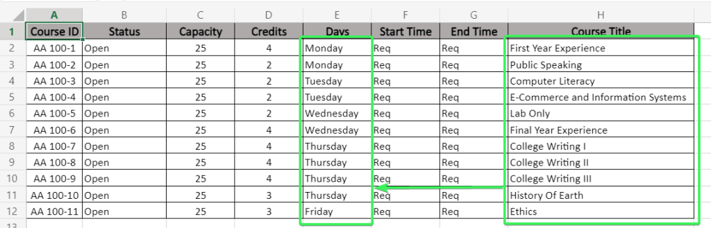 VLOOKUP in Excel to the left