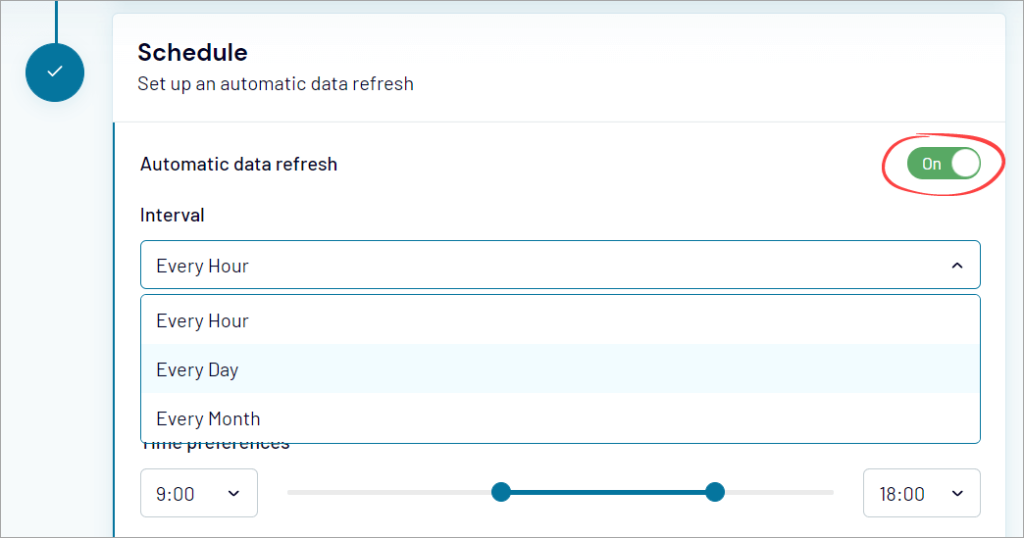 Figure 5.3: Coupler.io automatic data refresh