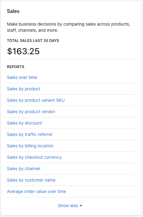 20 - shopify sales reports