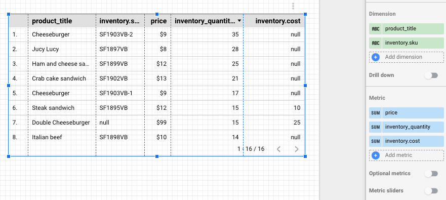 30 - datastudio advanced table