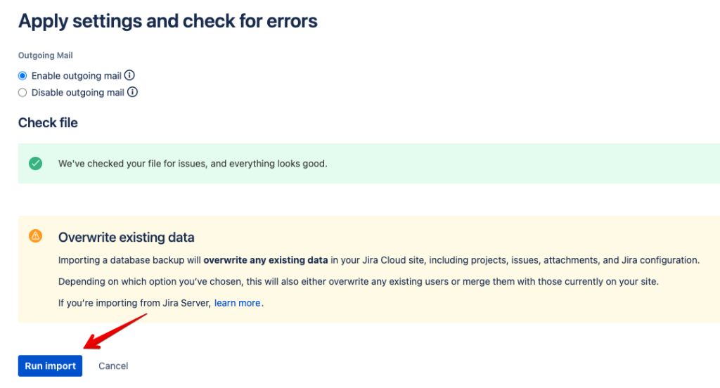6 - jira cloud run import