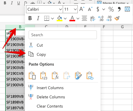 19 - excel copy column