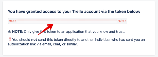 20 - trello server token