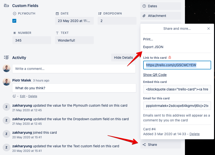 3 - trello card backup