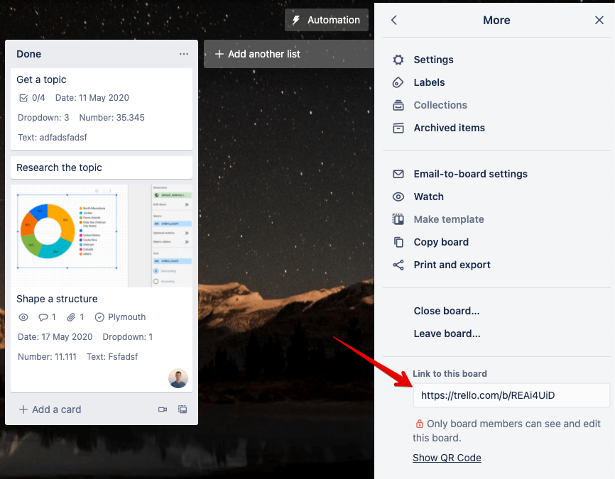 7 - trello board link