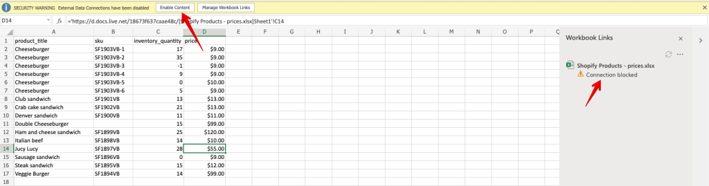 8 - excel enable content