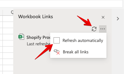 9 - excel refresh connection