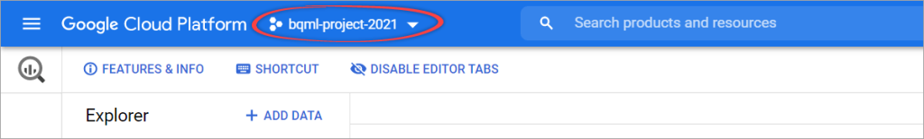 Figure 1. Selecting a project