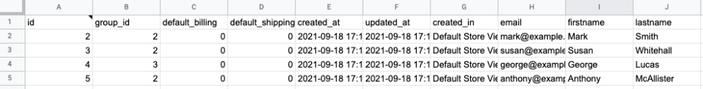 13 - magento sample customers export