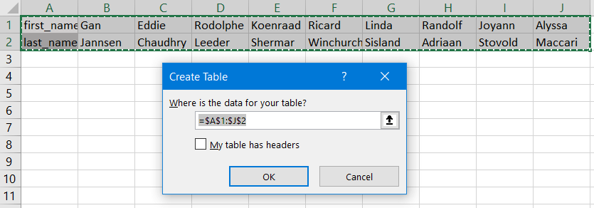 17 select rows to convert