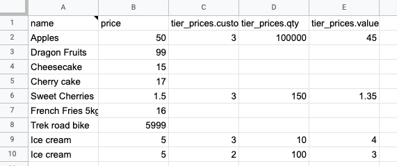 18 - magento sample prices export