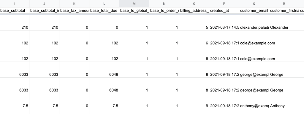 8 - magento sample export