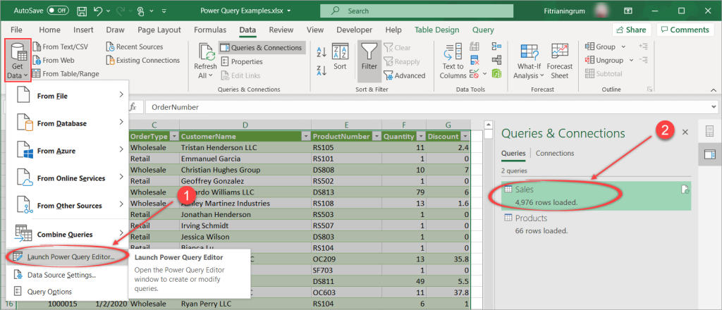 Figure 13. Launching the Power Query Editor