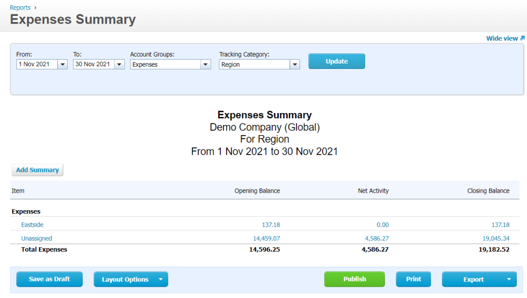 16.2 tracking summary example