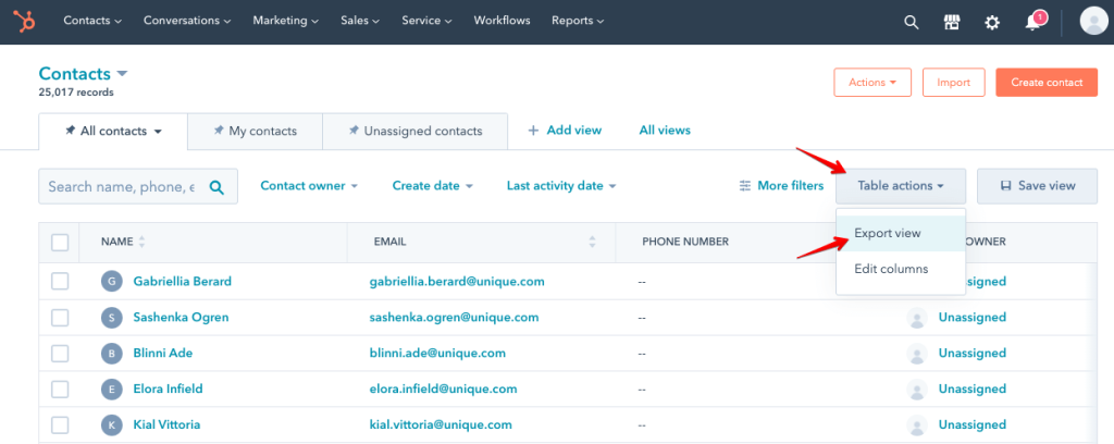9 hubspot backup contacts