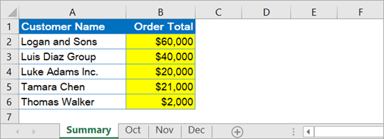 Figure 20. Excel VBA SUMIFS across multiple sheets