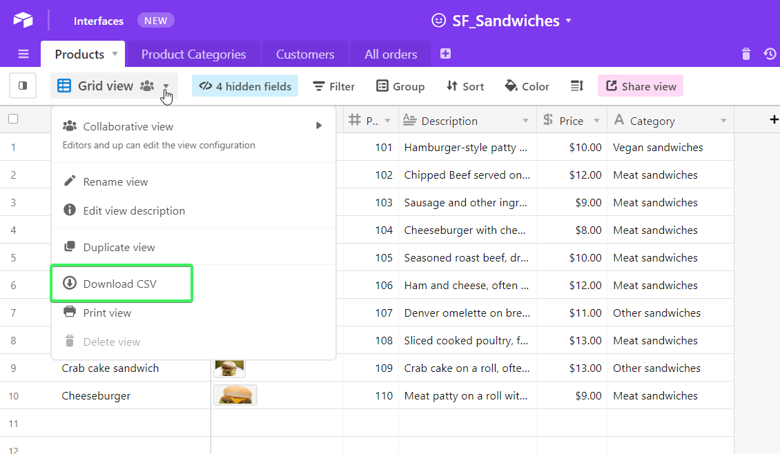 1 descargar csv