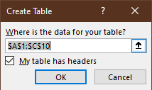 15 Feld Create Table