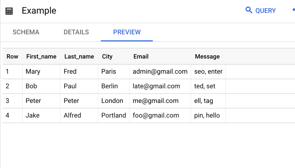 5 Bigquery example
