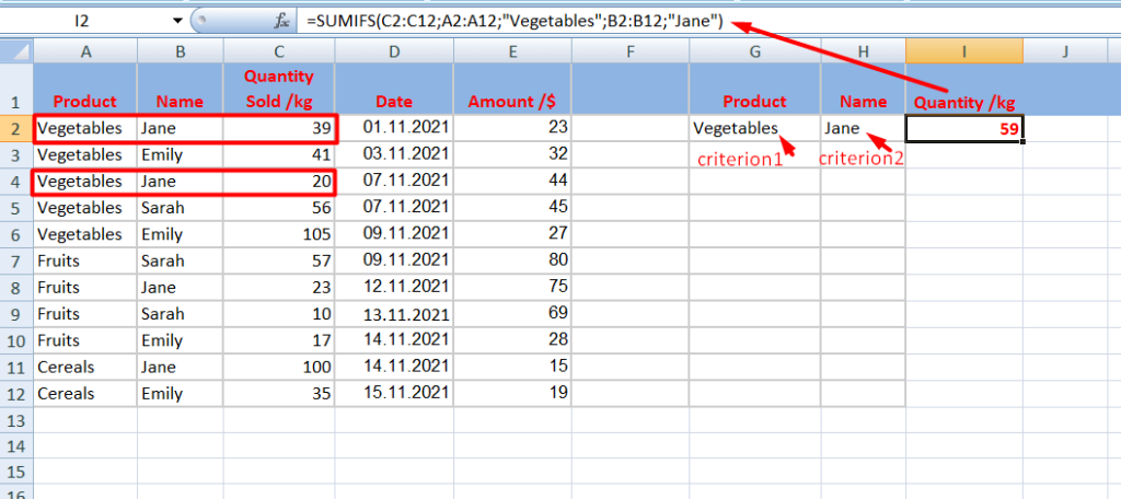 5 sumifs formula and logic example