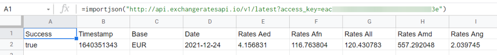 exchangerates api new
