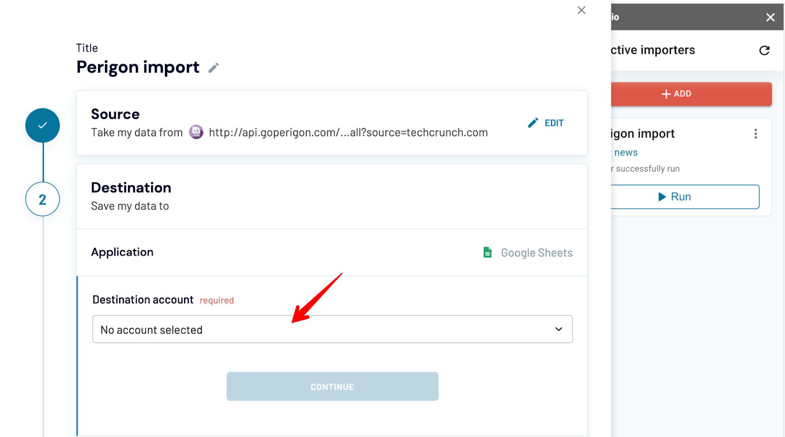 5 perigon gsheets destination