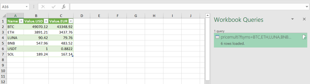 8 api excel results