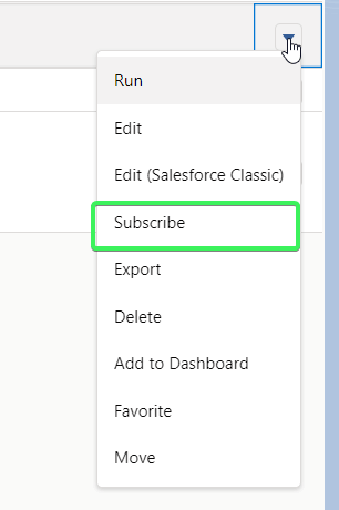 23.1 subscribe salesforce report