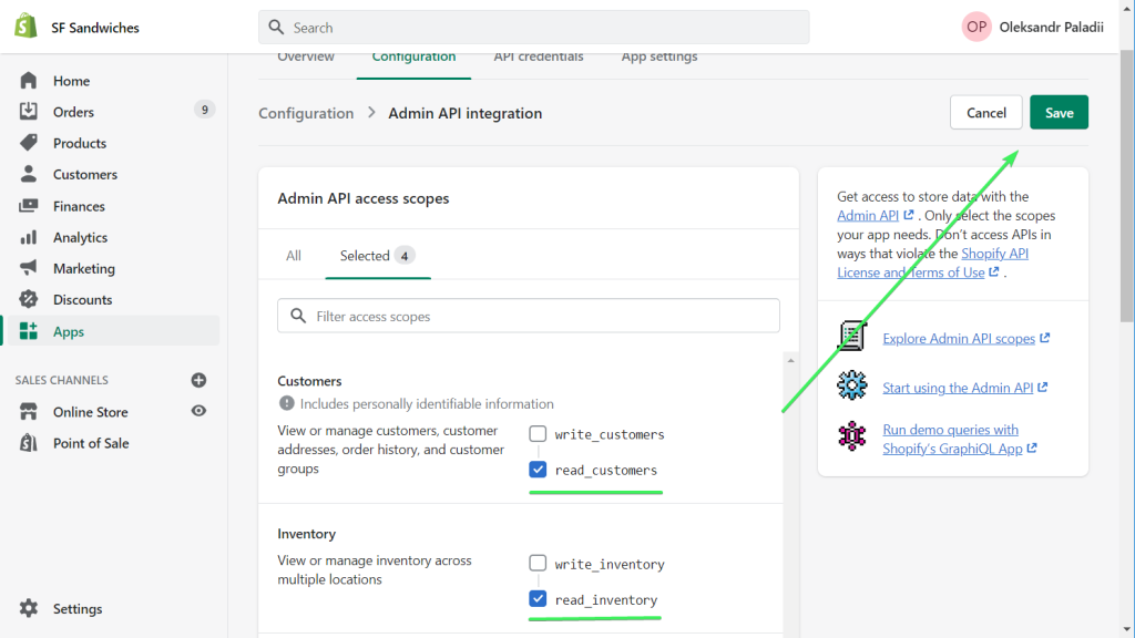 5 configure scopes