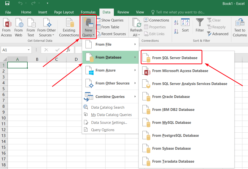 8 export from sql