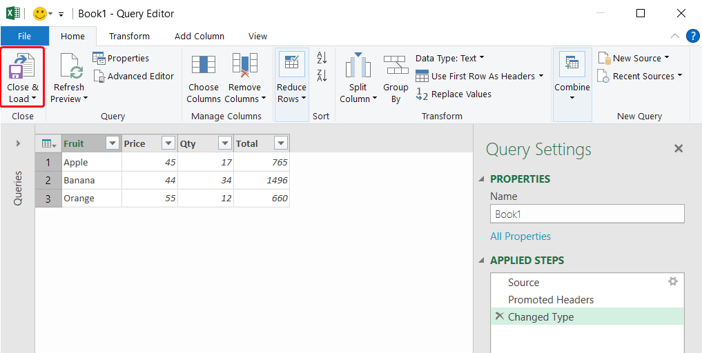 9 1 excel query editor