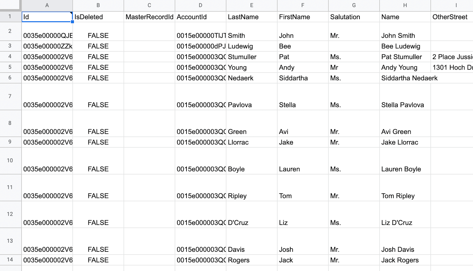 11 export salesforce contacts to google sheets