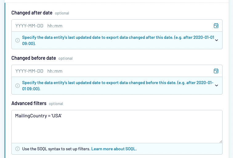 12 export salesforce contacts filtering