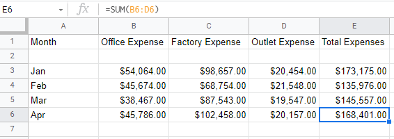 16 calculations google sheets repeat horizontal