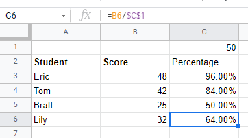26 calculations google sheets static calculation