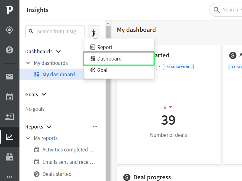 3 create new dashboard