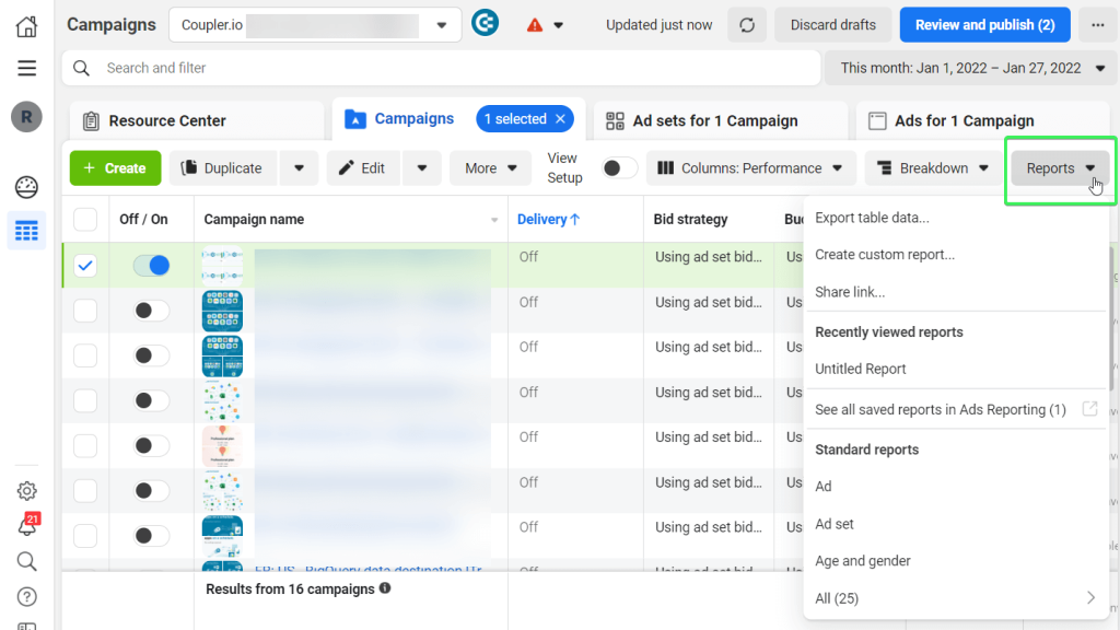 3 reports ad manager