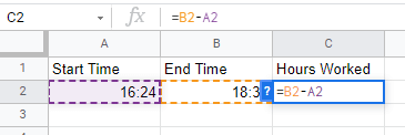 32 calculations google sheets duration calculation
