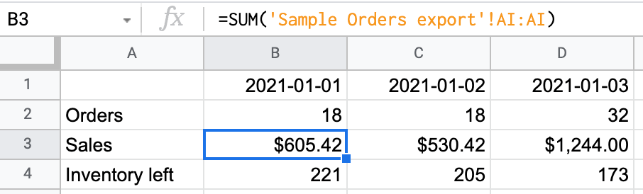 51 calculations google sheets sum