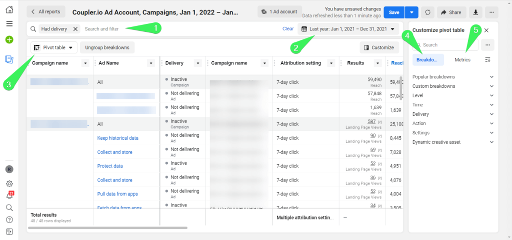 6 facebook ads reporting dashboard