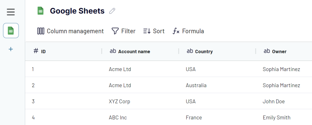 google sheets transform coupler