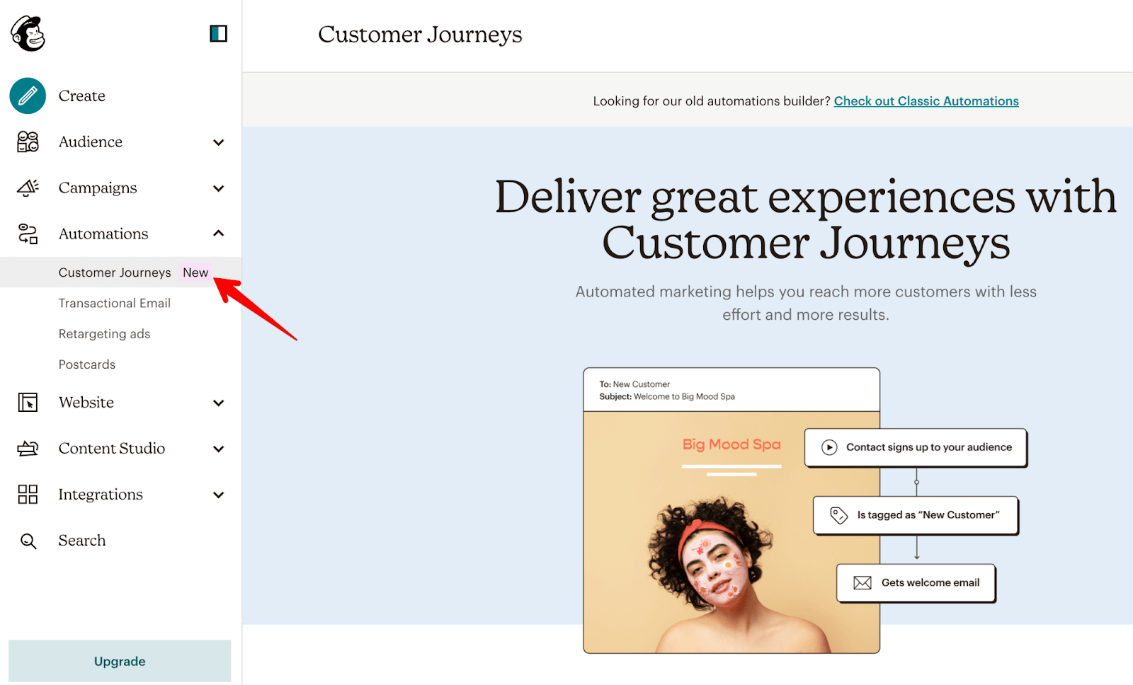 1 customer journeys mailchimp