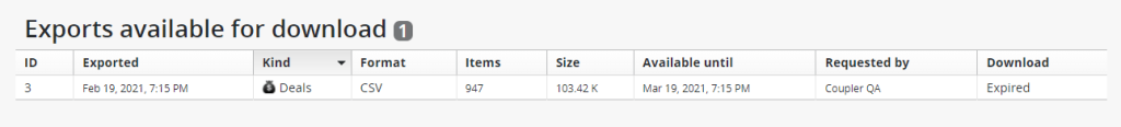 4 history pipedrive exports