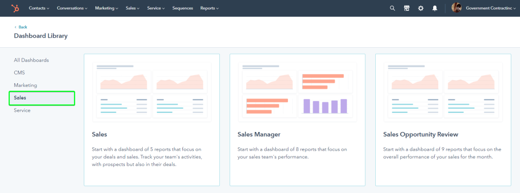 4 picking a sales template