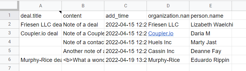 13.1 columns parameter results
